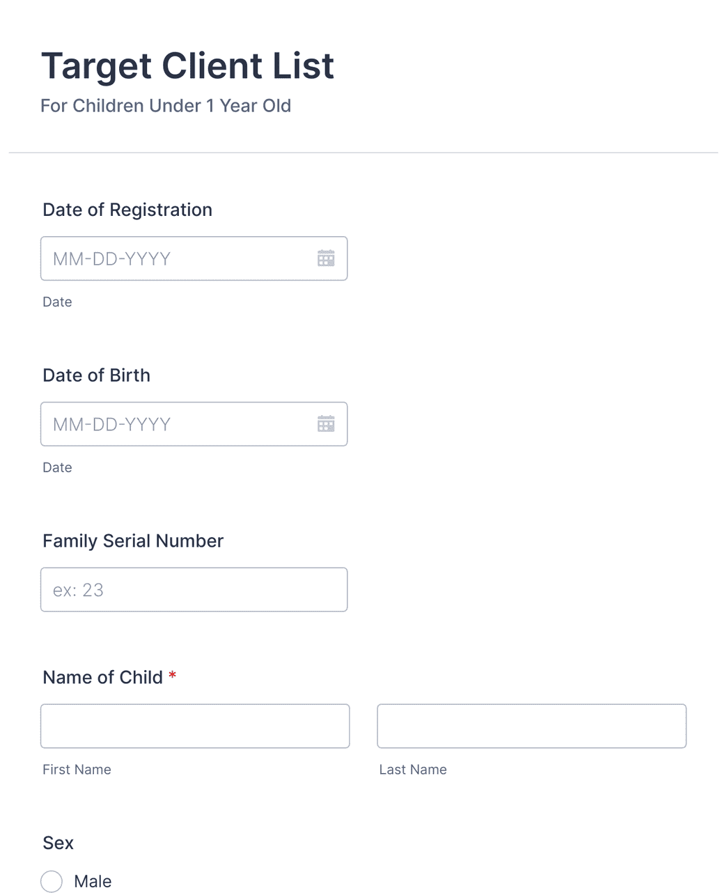 Target Client List Form Template Jotform