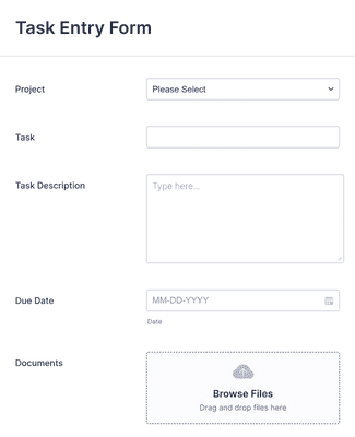 Task Entry Form Template | Jotform
