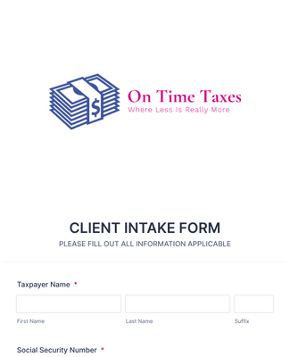 NEW Client App Form Template | Jotform