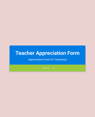 Form Templates: Teacher Appreciation Form