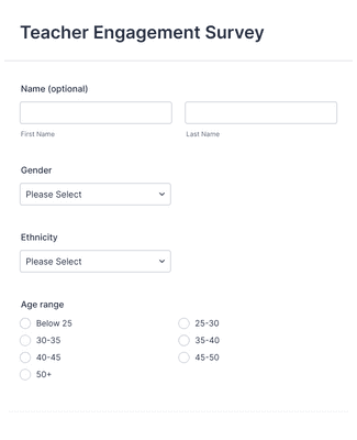 Teacher Engagement Survey Form Template | Jotform