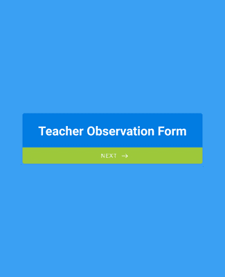 Form Templates: Teacher Observation Form