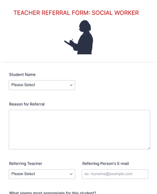 Form Templates: Social Work Referral Form