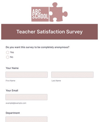 Teacher Satisfaction Survey