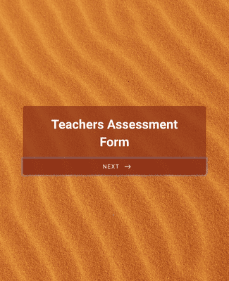 Teachers Assessment Form