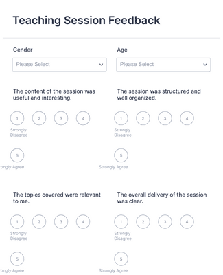 Module Instructors Feedback College Course Feedback Form Template | Jotform