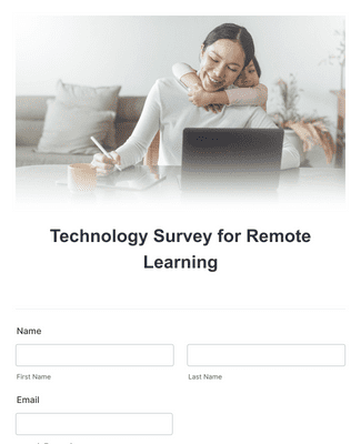 Form Templates: Technology Survey For Remote Learning