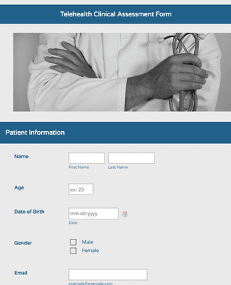 Form Templates: Telehealth Clinical Assessment Form