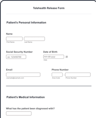 Telehealth Release Form Template | Jotform