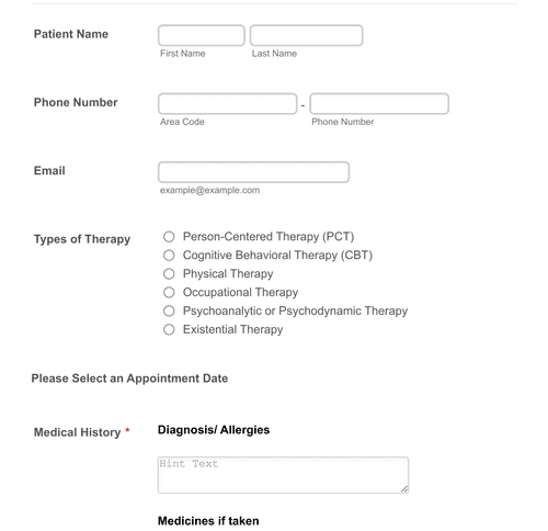 Form Templates: Telemedicine Appointment Form