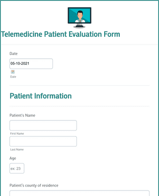 Telemedicine Patient Evaluation Form