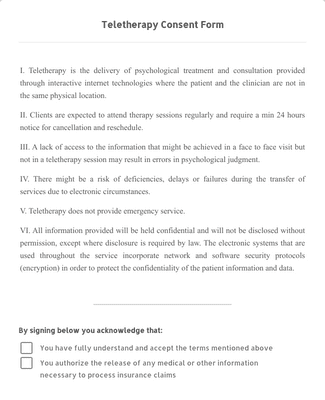 Telehealth Agreement and Informed Consent Form Template Jotform Telehealth Agreement and Informed Consent Form Template Jotform