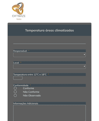 Form Templates: Temperatura áreas Climatizadas