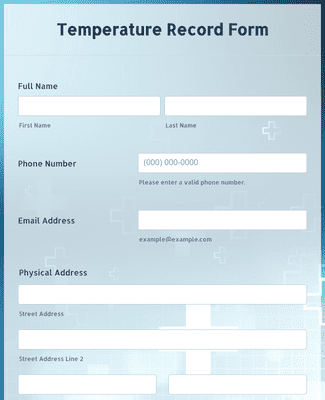 Temperature Record Form Template | JotForm