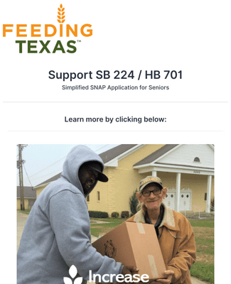 Form Templates: Support SB 224/ HB701 for Texas Seniors