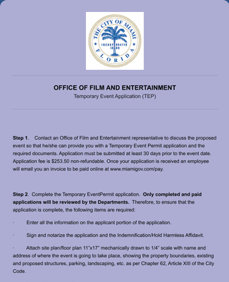 Temporary Event Permit (TEP)