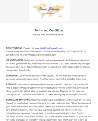 Form Templates: Terms and Conditions
