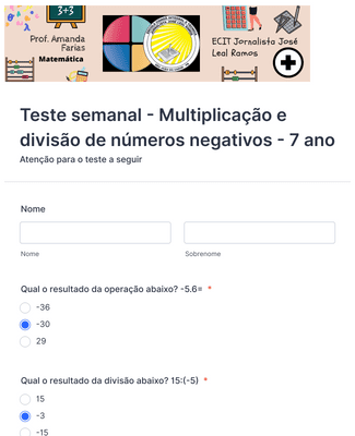 Gerador de Testes de Matemática Com Contas de Multiplicação