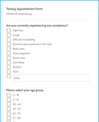Testing Appointment Form Template | Jotform