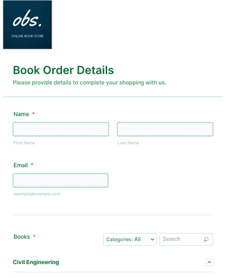 Form Templates: Textbook Order Form