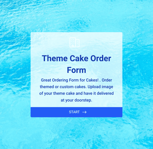 Form Templates: Theme Cake Order Form