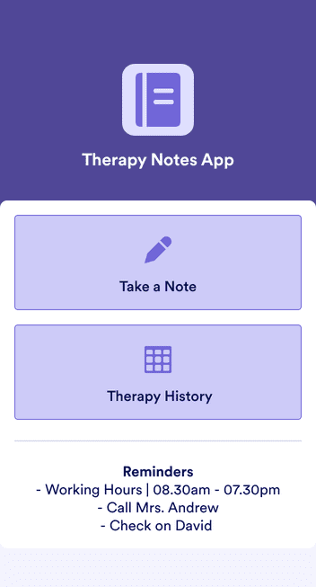 Therapy Notes App