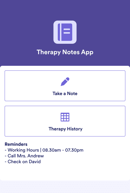 Therapy Notes App