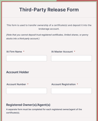 Third-Party Release Form
