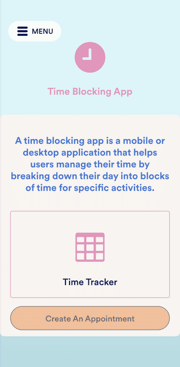 Time Blocking App