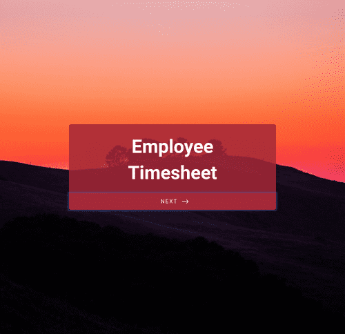 Form Templates: Simple Time Sheet Form