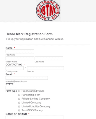 Form Templates: TM Registration Form