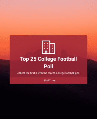 Form Templates: Top 25 College Football Poll