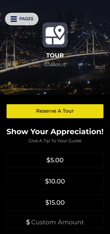Tour Guide Tip App