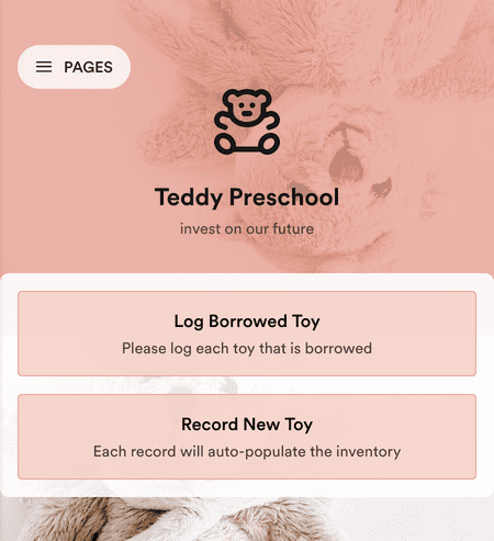 Template toy-tracker-app