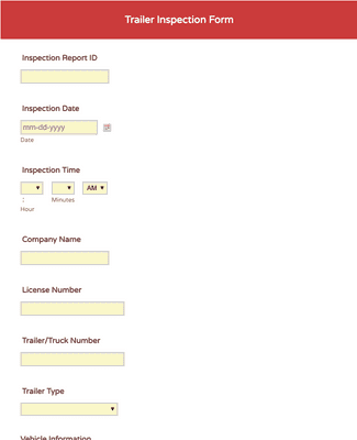 Trailer Inspection Form Template | Jotform