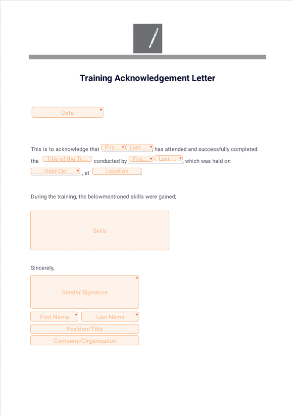 Training Acknowledgement Form - Sign Templates | Jotform