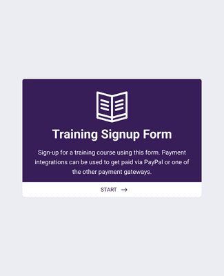 Training Application Form
