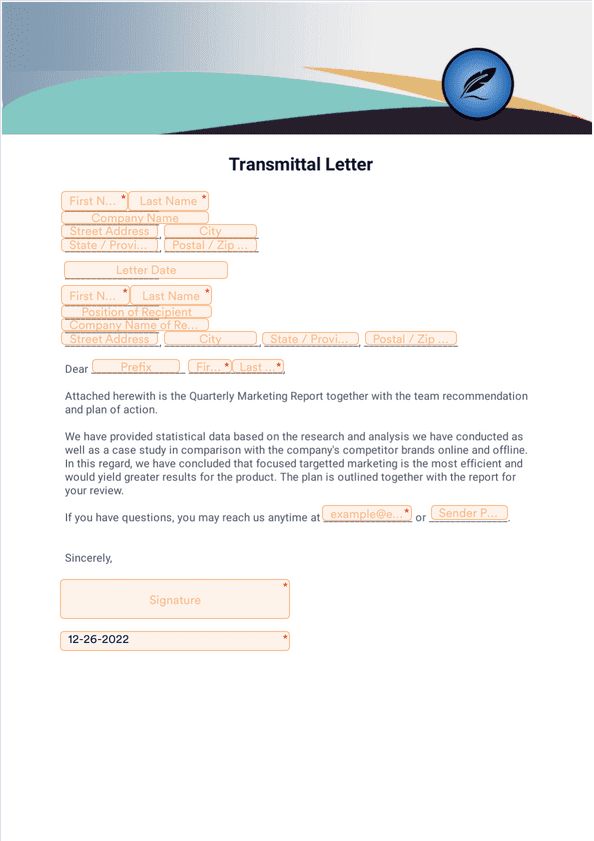 cover letter vs transmittal letter