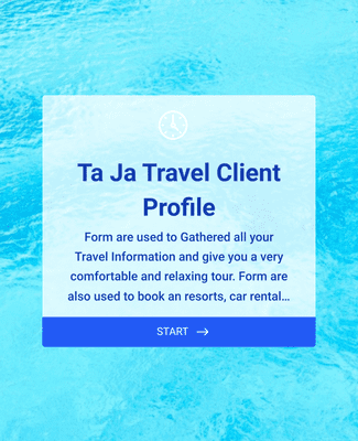 Form Templates: Travel Agency Booking Form Template