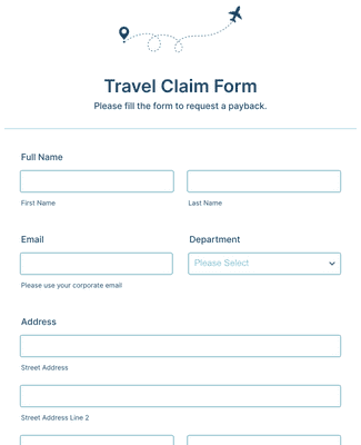 Form Templates: Travel Claim Form