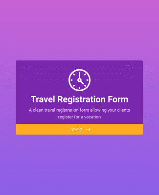 Form Templates: Travel Registration Form