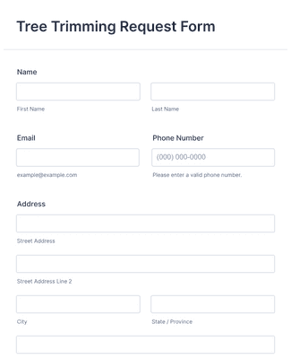 Tree Trimming Request Form Template | Jotform