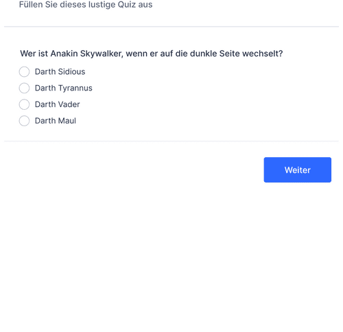 Trivia Quiz Formularvorlage Jotform