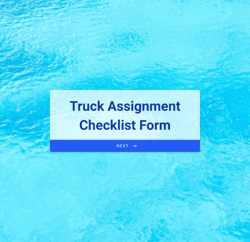 Form Templates: Truck Inspection Checklist