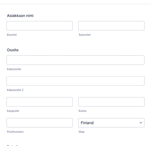 Form Templates: Tuotekysely Lomake