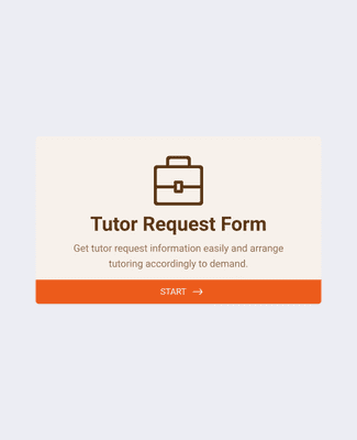 Form Templates: Tutor Request Form