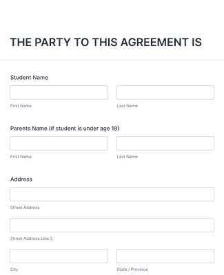 Form Templates: Tutoring Contract