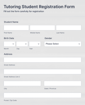 Tutoring Registration Form Template | Jotform