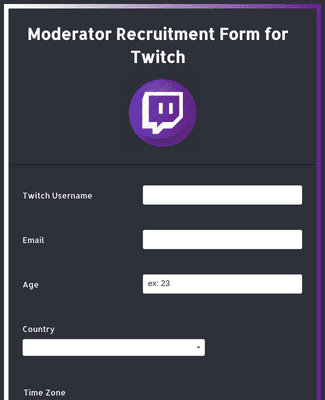 Discord Mod Application Form Template | Jotform