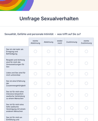 Form Templates: Umfrage Sexualverhalten